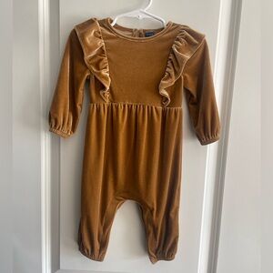 Old Navy 6-12mo Velour Ruffle Onesie